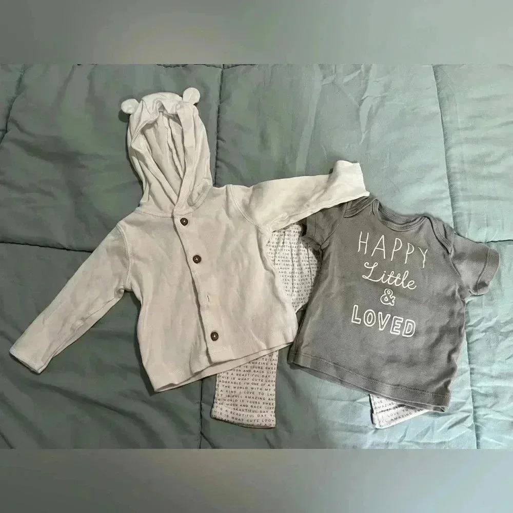 Carter's set of 3 piece Pant/T-shirt and Hoddie - Picture 2 of 7
